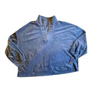 Angels Forever Young Women’s Size 2X Half Zip Sweater Long Sleeve Gray